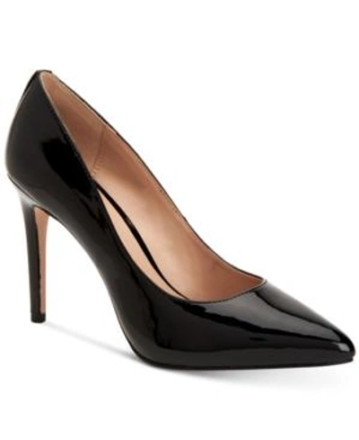 Shop Bcbgeneration Heidi Classic Pointed-toe Pumps Women's Shoes In Black Smooth Patent