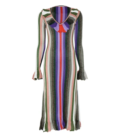 Shop Marco De Vincenzo Striped Dress In Multi