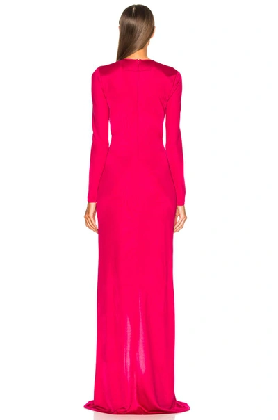 Shop Givenchy Shiny Viscose Jersey Tie Knot Gown In Black