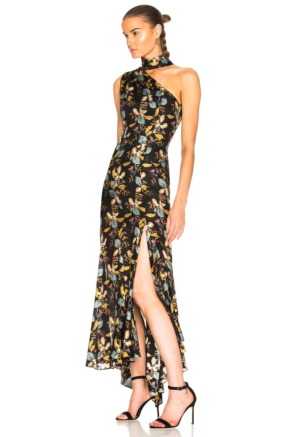 nicholas ava floral tie neck maxi