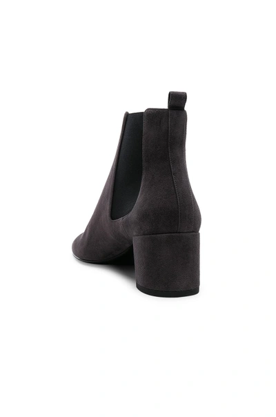 Shop Saint Laurent Loulou Suede Chelsea Boots In Grey