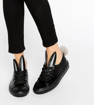 Minna Parikka Tail Sneaks Black Leather Sneakers - Black | ModeSens