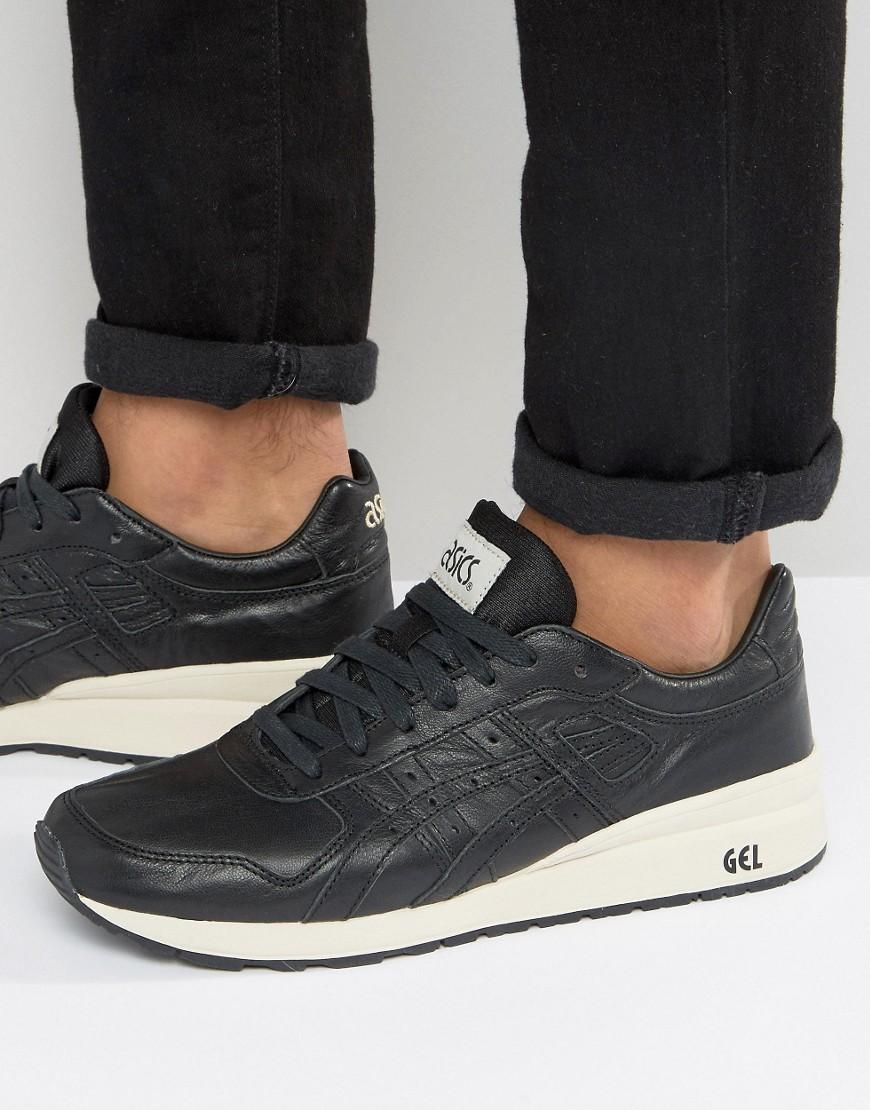 asics black leather sneakers