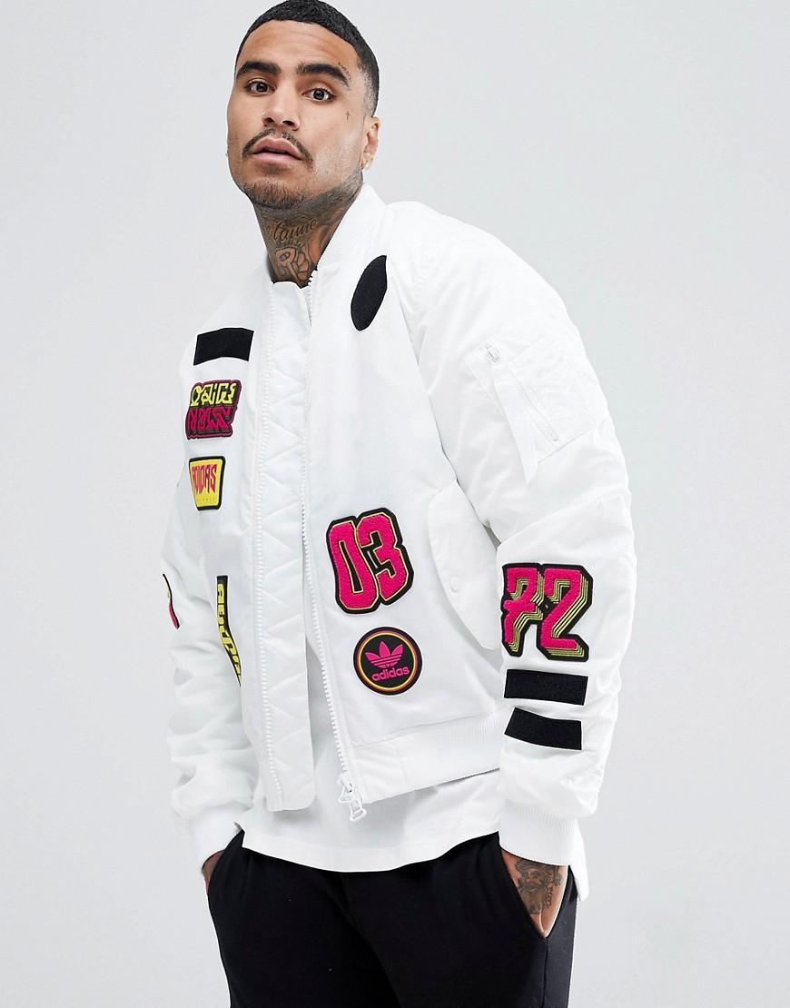 ريح شديدة مجموع تجاوز white bomber jacket adidas - theembryonicartist.com