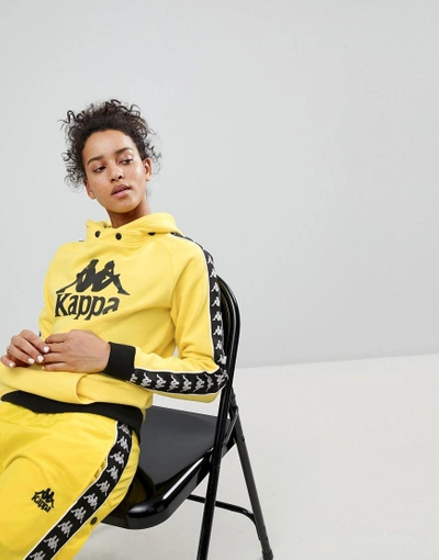 Unravel Incubus Samuel Kappa Hoodie With Chest Logo And Taping - Yellow | ModeSens