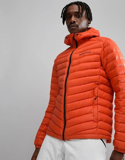 Peak Performance Frost Down Hooded Jacket In Orange - Orange | ModeSens