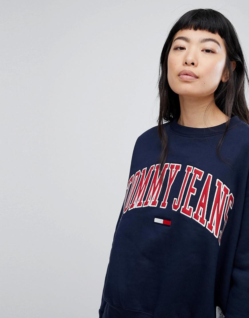 tommy jeans navy sweatshirt