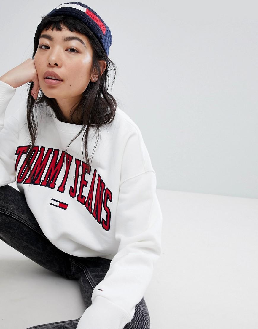 Tommy Jeans Collegiate Sweatshirt - White | ModeSens