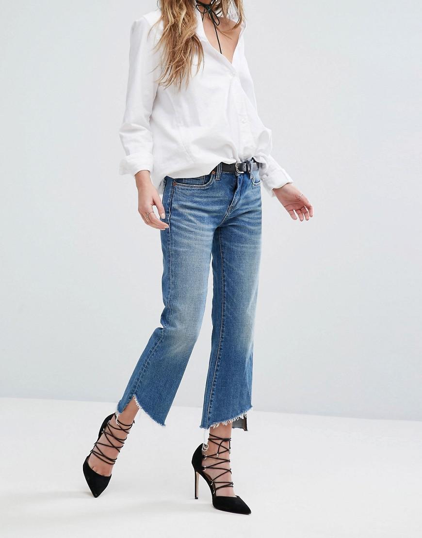 blank nyc cropped kick flare jeans