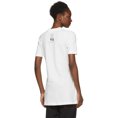 Shop Y-3 White Logo T-shirt In Core White