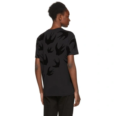 Shop Mcq By Alexander Mcqueen Black Swallow T-shirt