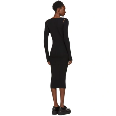 Shop Mcq By Alexander Mcqueen Mcq Alexander Mcqueen Black Bodycon Zip Dress In 1000 Darkes