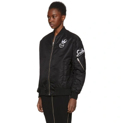 Shop Mcq By Alexander Mcqueen Mcq Alexander Mcqueen Black Patches Ma-1 Bomber Jacket In 1000 Black