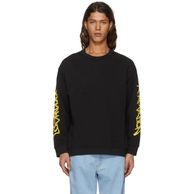 Shop Adaptation Black Saber Sweatshirt In Black Gold