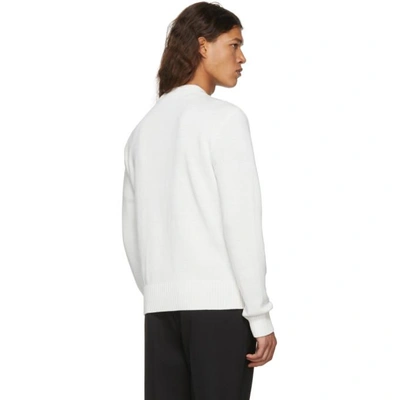 Shop Ami Alexandre Mattiussi Off-white Logo Sweater In 150offwht