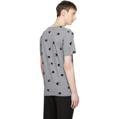 Shop Mcq By Alexander Mcqueen Mcq Alexander Mcqueen Grey And Black Swallow T-shirt In 1244.stngry