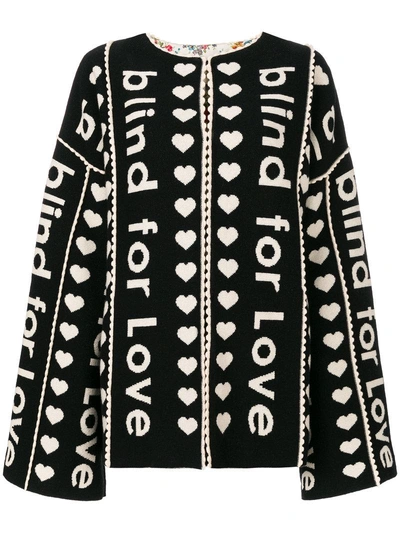 Shop Gucci Blind For Love Knitted Jacket