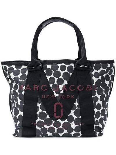 Shop Marc Jacobs Logo Tote Bag - Blue