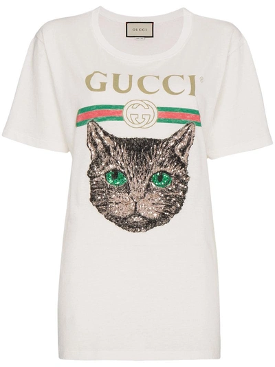 logo t-shirt with Mystic Cat