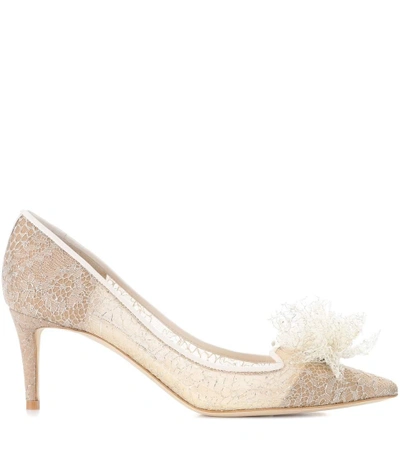 Shop Jimmy Choo Estelle 65 Lace Pumps In Gold