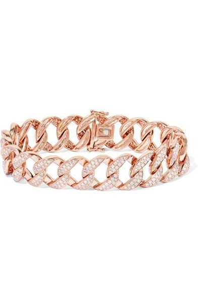 Shop Anita Ko 18-karat Rose Gold Diamond Bracelet