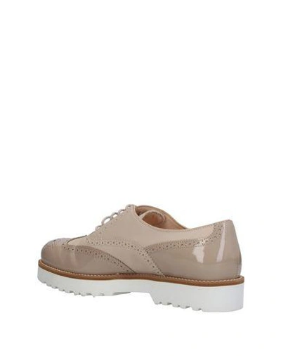 Hogan Lace-up Shoes In Beige