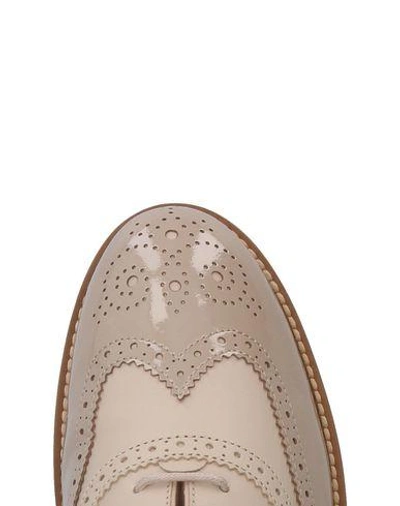 Hogan Lace-up Shoes In Beige