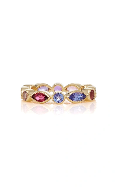 Shop Eden Presley Marquise Round Eternity Band In Gold