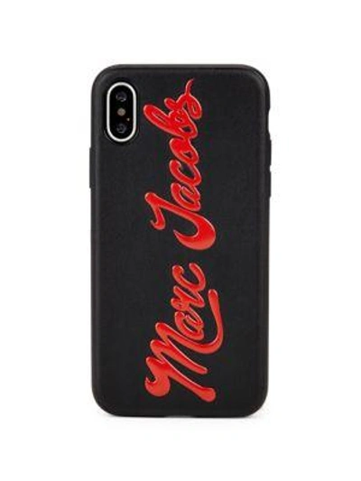 Shop Marc Jacobs Logo Iphone X Case In Black-multi