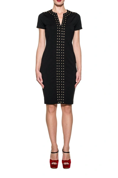 Shop Michael Kors Black Studded Stretch Dress