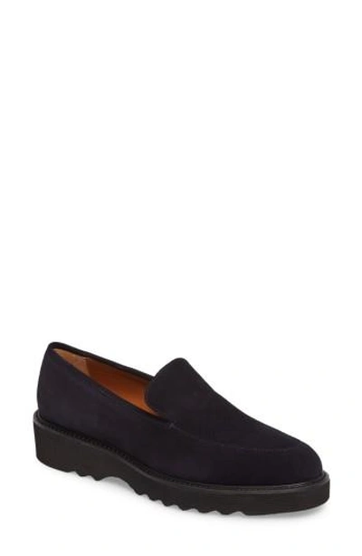 Shop Aquatalia Kelsey Weatherproof Loafer In Navy Suede