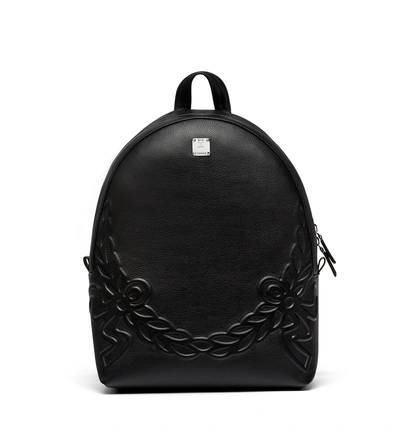 Shop Mcm Dietrich Laurel Backpack In Leather In Bk