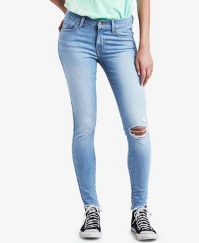 Shop Levi's 710 Ripped Super Skinny Jeans In Indigo Flash