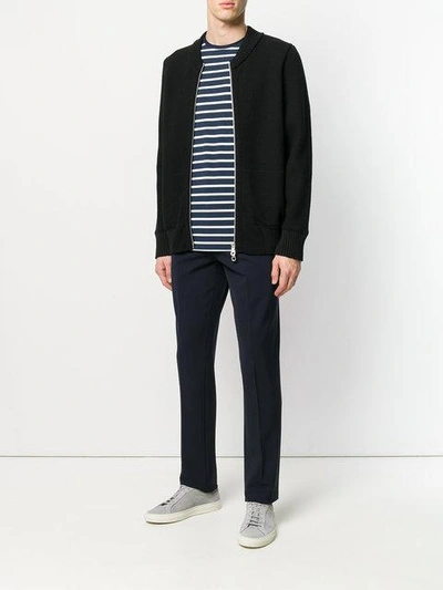 Shop S.n.s Herning Zip Cardigan In Black