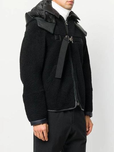 strapped hooded jacket