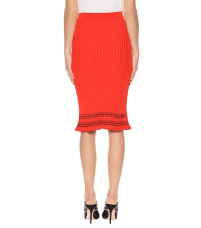 Shop Altuzarra Gwendolyn Knitted Skirt In Orange