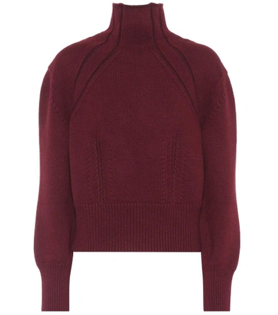 Shop Bottega Veneta Wool And Cashmere-blend Sweater In Red
