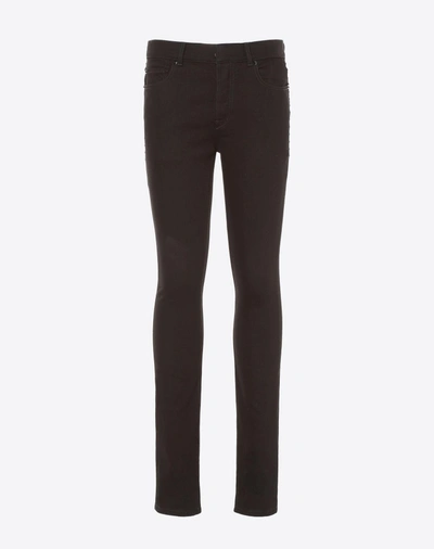 Shop Valentino Uomo Rockstud Untitled 5-pocket Jeans In Black