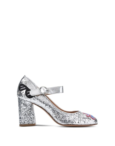 Shop Love Moschino Heels In Silver