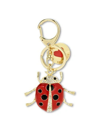 Shop Love Moschino Key Rings In Red