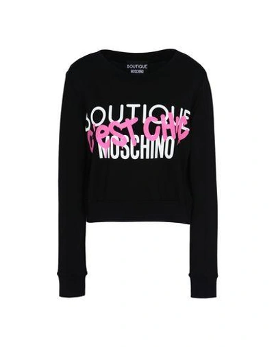 Shop Boutique Moschino Sweatshirts In Black