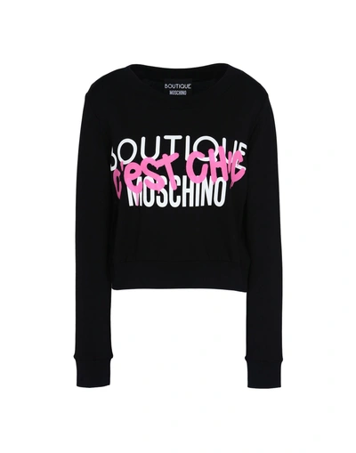 Shop Boutique Moschino Sweatshirts In Black