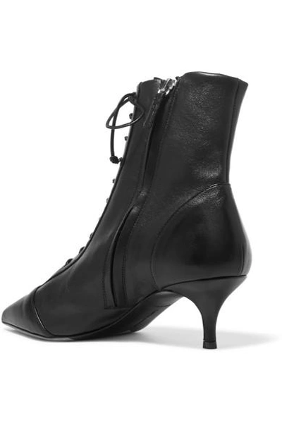 Shop Tabitha Simmons Emmet Lace-up Leather Ankle Boots In Black