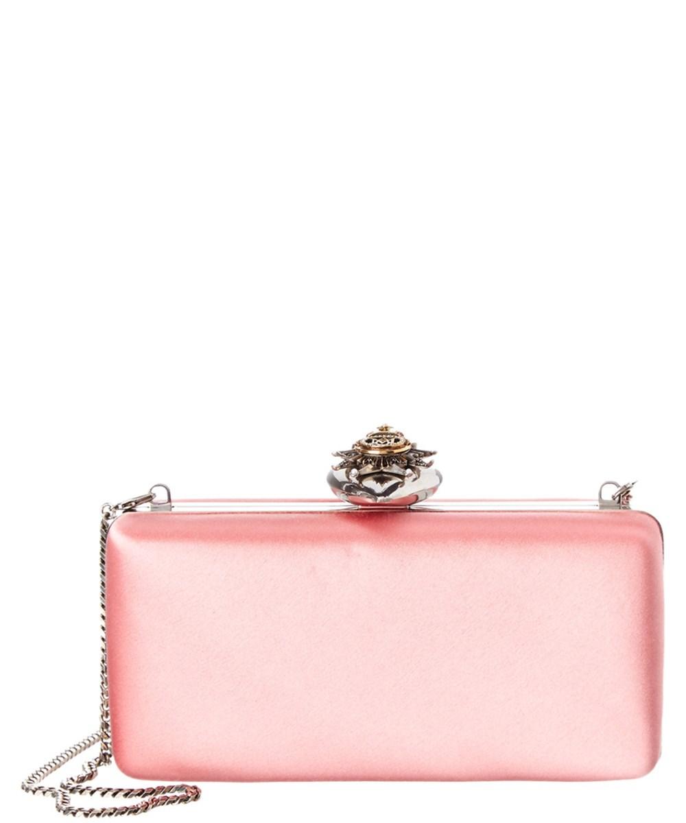 alexander mcqueen satin clutch