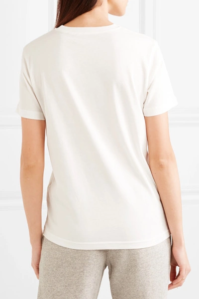 Shop Alexa Chung Printed Cotton-jersey T-shirt In Ivory
