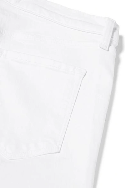 Shop J Brand Ruby Cropped High-rise Straight-leg Jeans In White