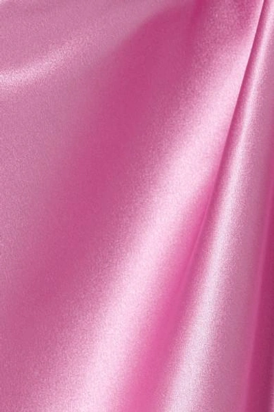 Shop Fleur Du Mal Silk-satin Chemise In Pink