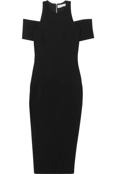 Shop Victoria Beckham Cold-shoulder Jersey Dress In Black