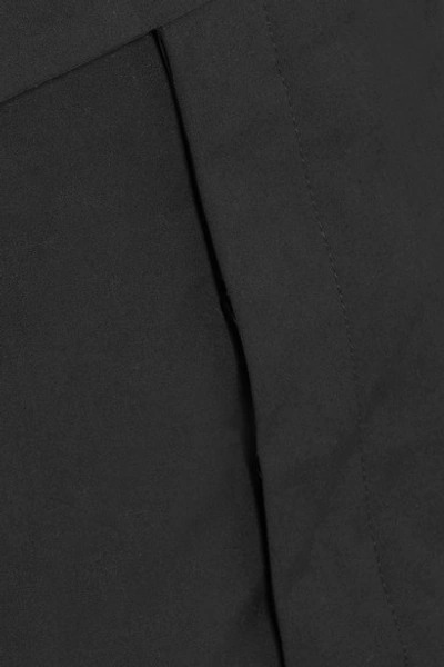 Shop Rick Owens Cropped Cotton-blend Straight-leg Pants In Black