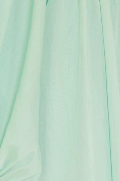 Shop Three Graces London Almost A Honeymoon Ruffled Cotton-voile Maxi Dress In Mint